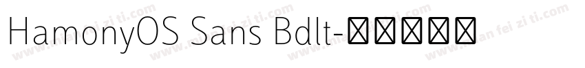 HamonyOS Sans Bdlt字体转换